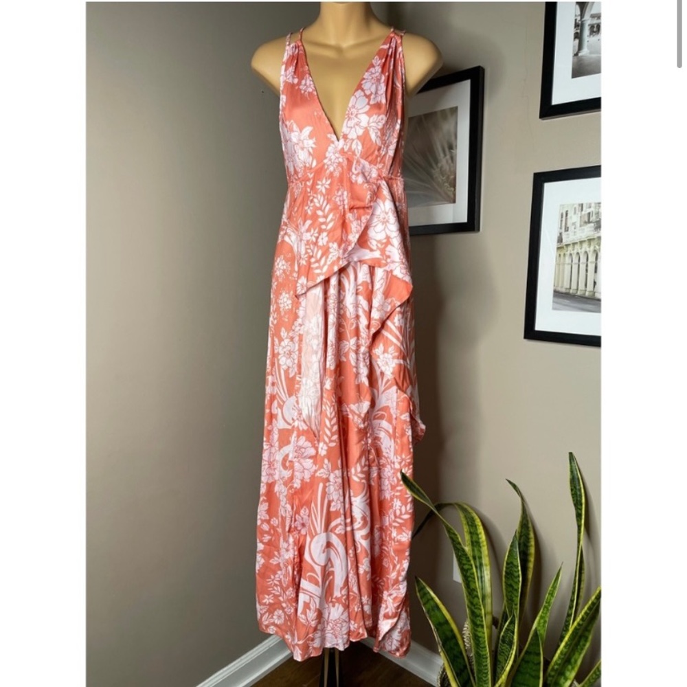 Free people pink floral maxi dress